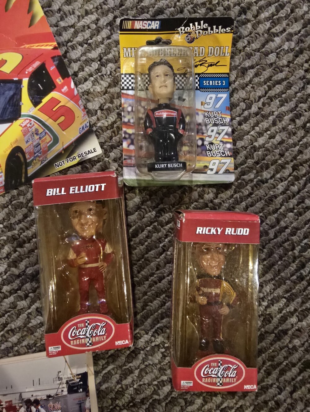 NASCAR Bobblehead - Black & Red Racing Suit Entire Lot Included